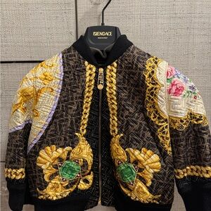 Fendi Patterned Bomber Jacket - NWT